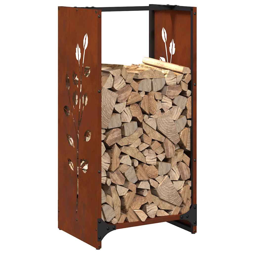 vidaXL Stojak na drewno opałowe 40x30x80 cm Stal nierdzewna