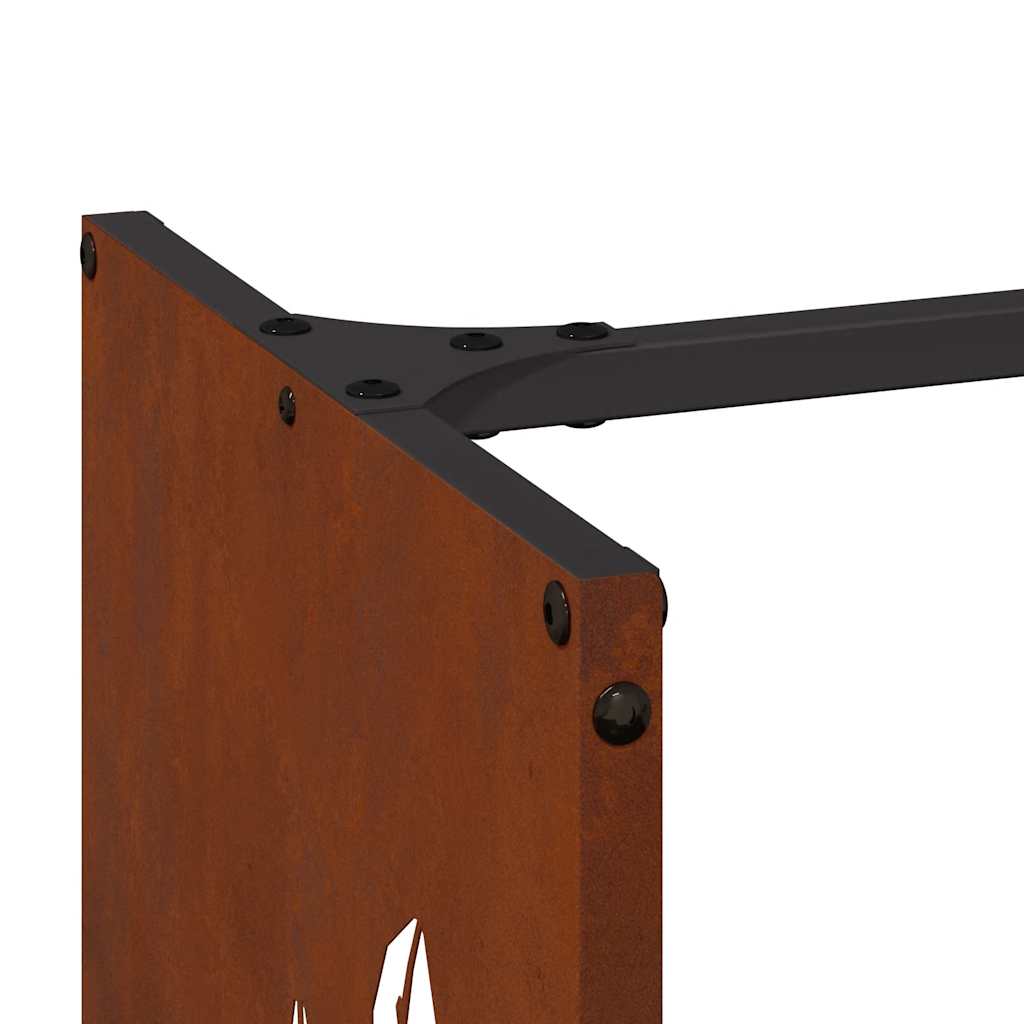 vidaXL Stojak na drewno opałowe 40x30x80 cm Stal nierdzewna