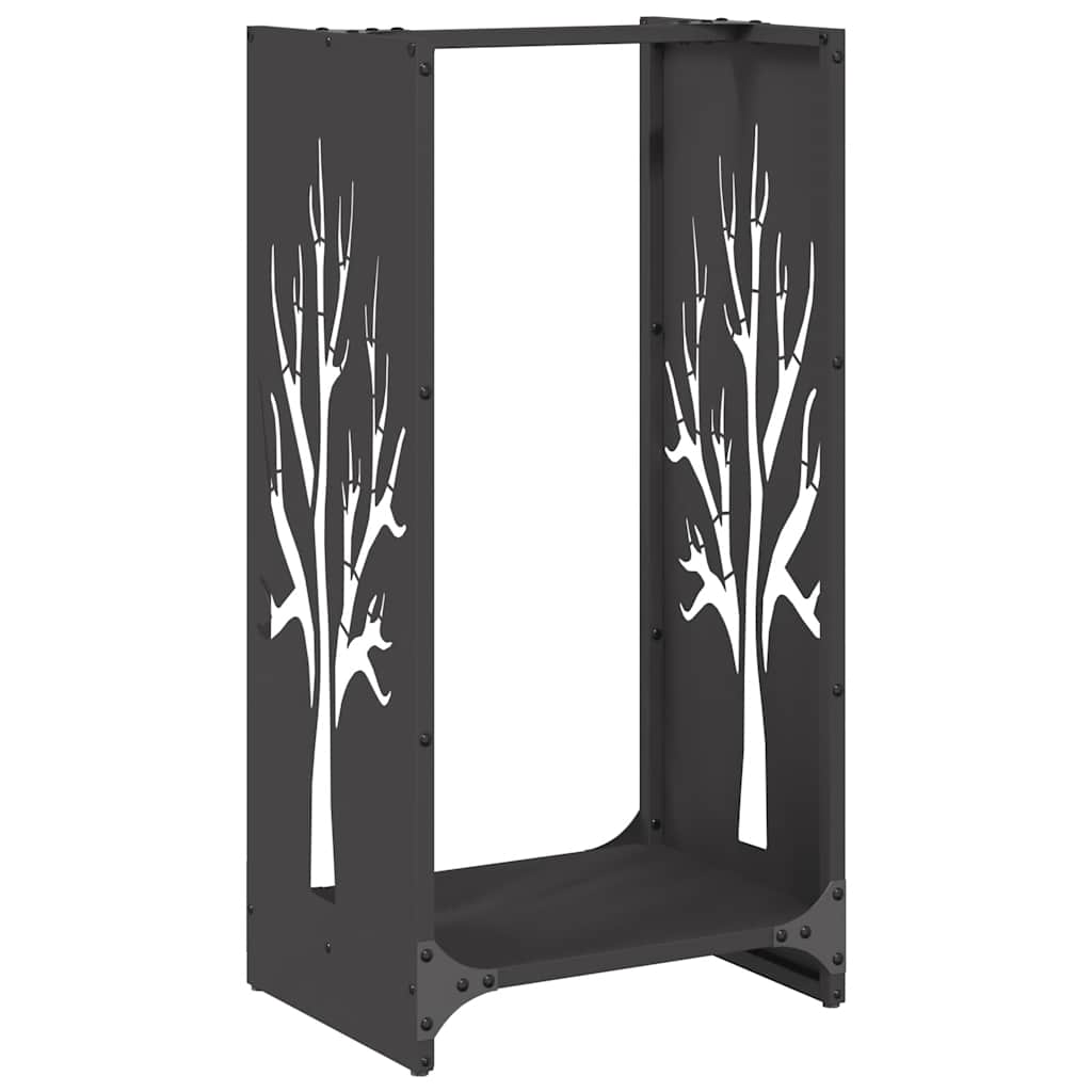 vidaXL Stojak na drewno opałowe 40x30x80 cm Stal walcowana na zimno