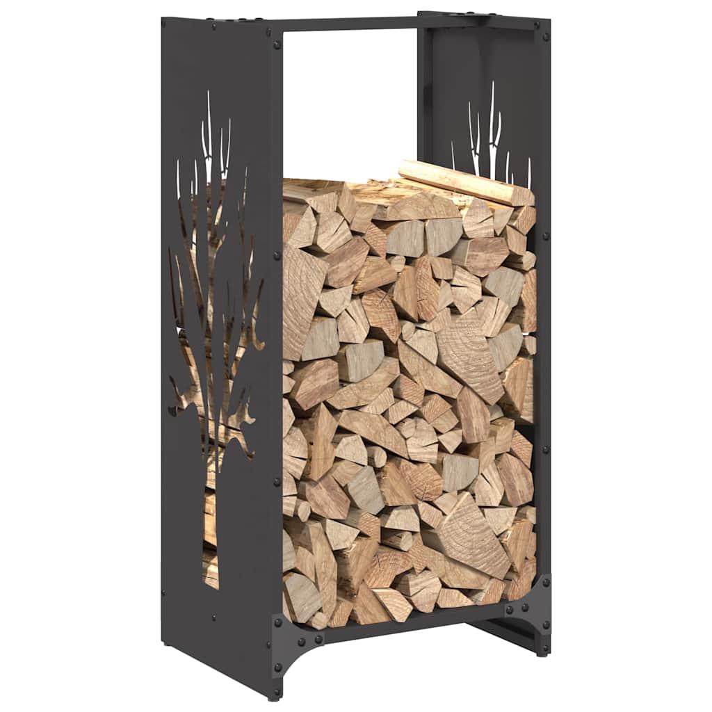 vidaXL Stojak na drewno opałowe 40x30x80 cm Stal walcowana na zimno