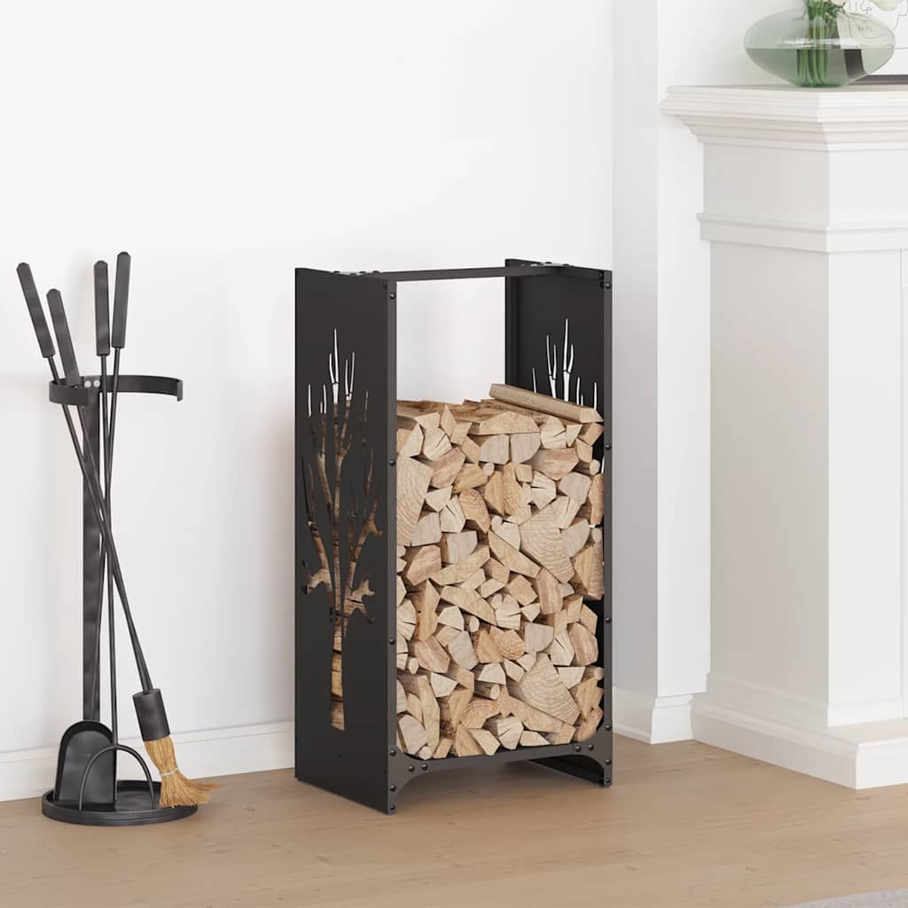 vidaXL Stojak na drewno opałowe 40x30x80 cm Stal walcowana na zimno