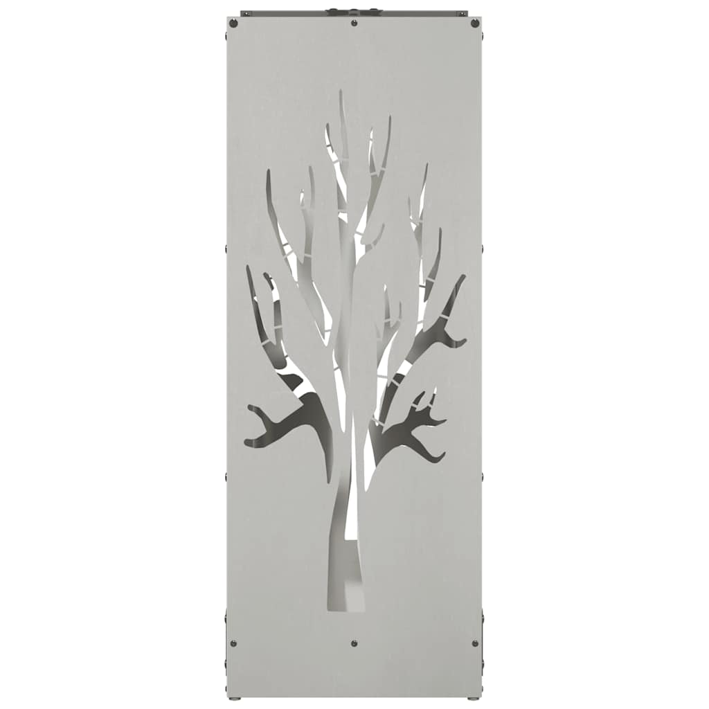 vidaXL Stojak na drewno opałowe 40x30x80 cm Stal nierdzewna
