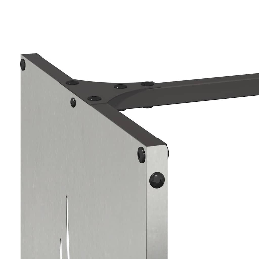 vidaXL Stojak na drewno opałowe 40x30x80 cm Stal nierdzewna