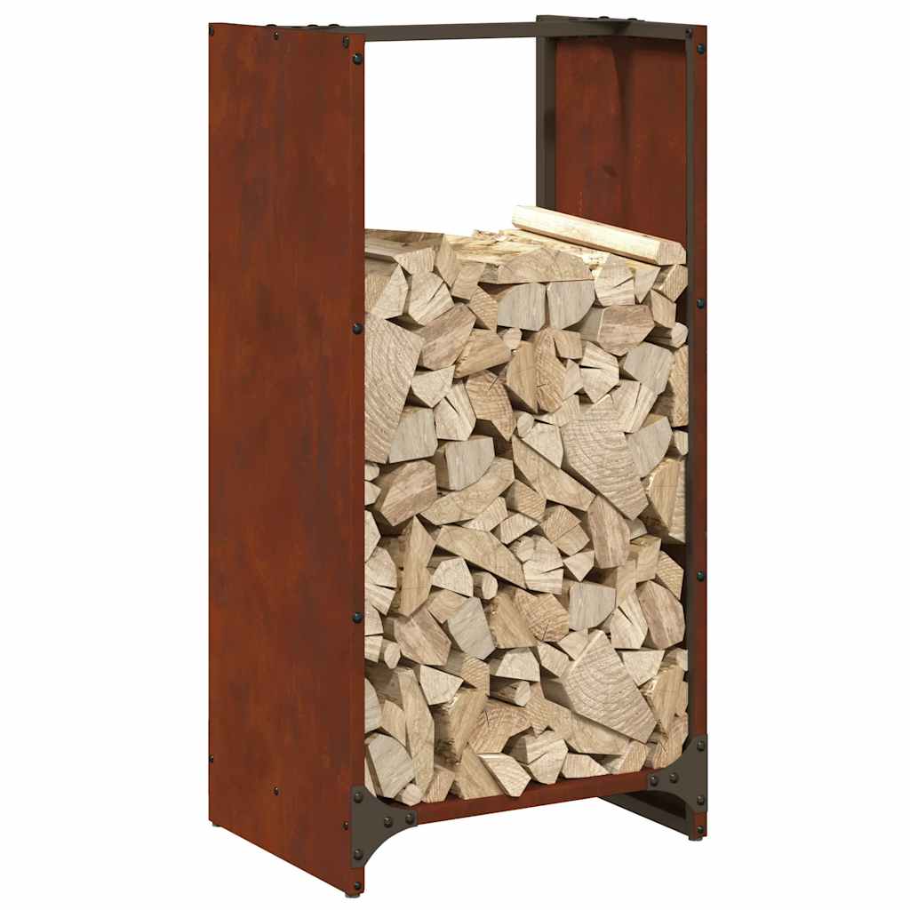 vidaXL Stojak na drewno opałowe 40x30x80 cm Stal nierdzewna