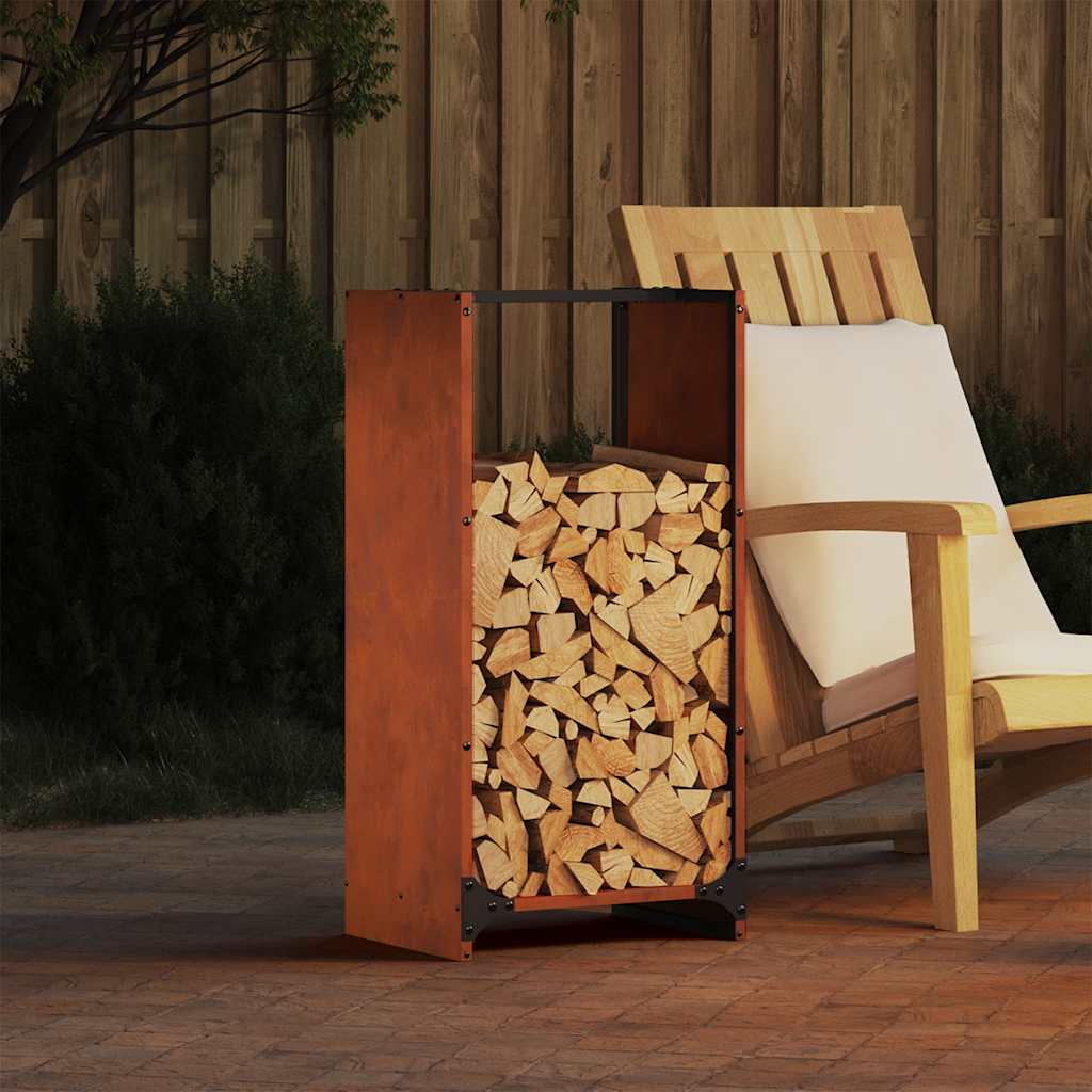 vidaXL Stojak na drewno opałowe 40x30x80 cm Stal nierdzewna