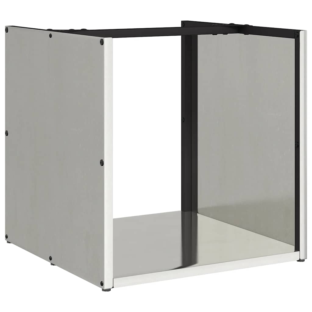 vidaXL Stojak na drewno opałowe 40x40x40 cm Stal nierdzewna