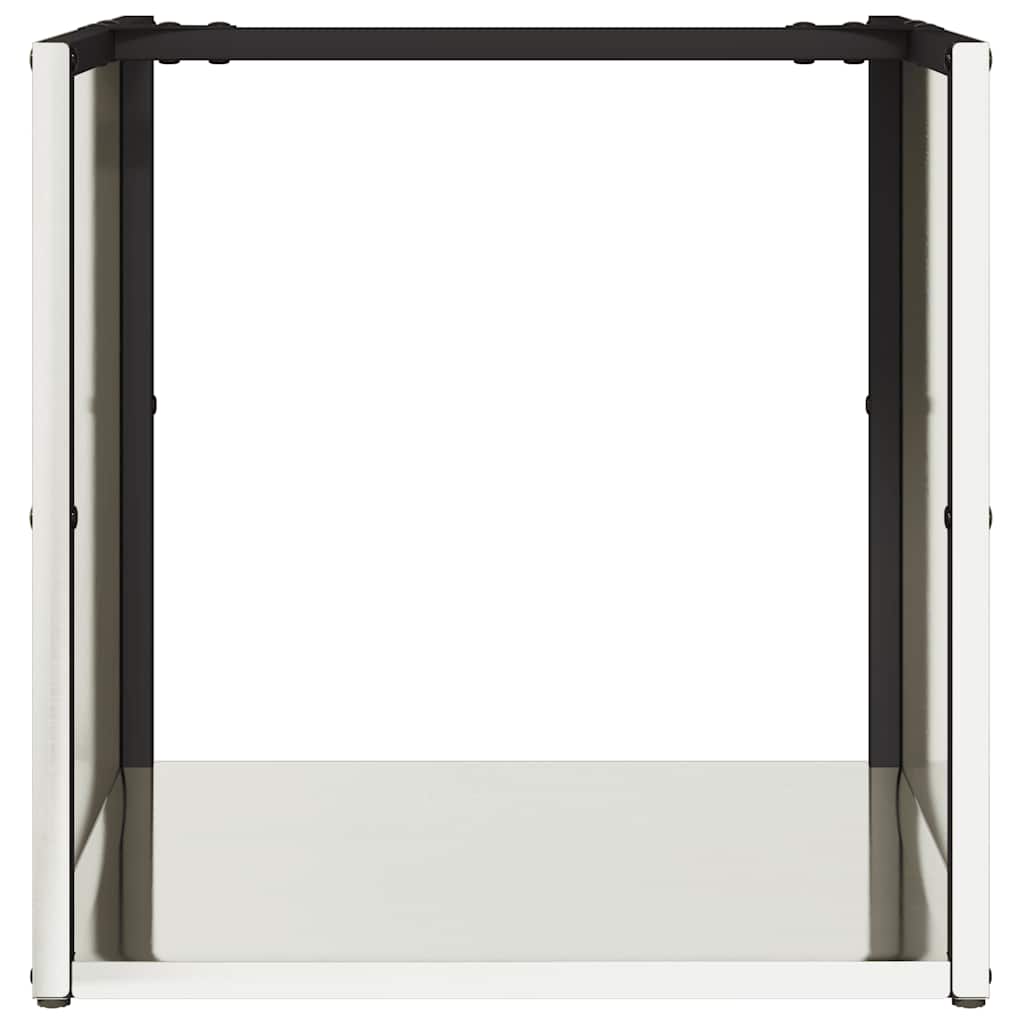 vidaXL Stojak na drewno opałowe 40x40x40 cm Stal nierdzewna