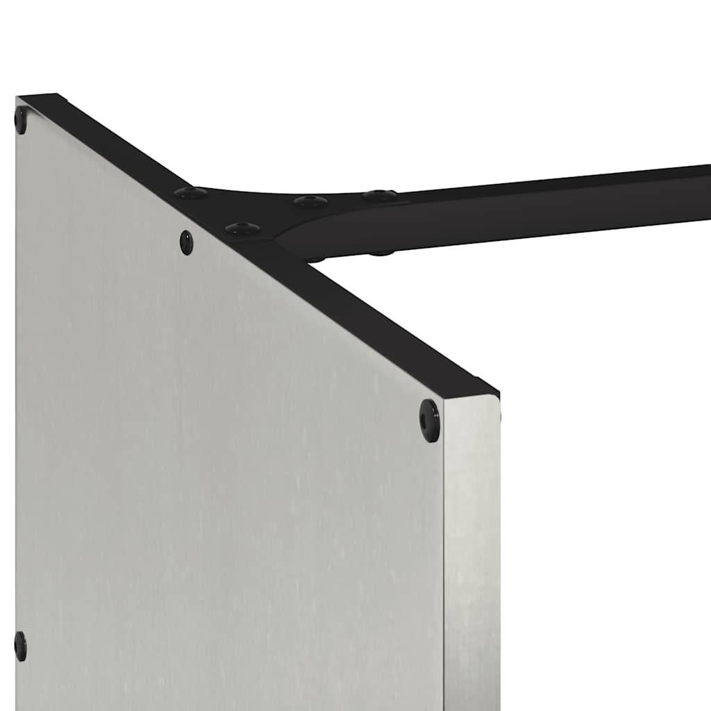 vidaXL Stojak na drewno opałowe 40x40x40 cm Stal nierdzewna