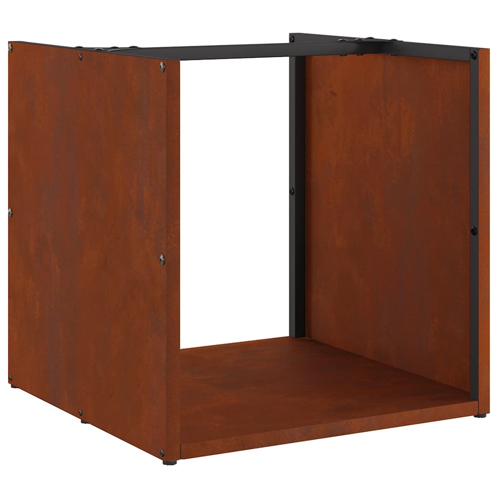 vidaXL Stojak na drewno opałowe 40x40x40 cm Stal nierdzewna