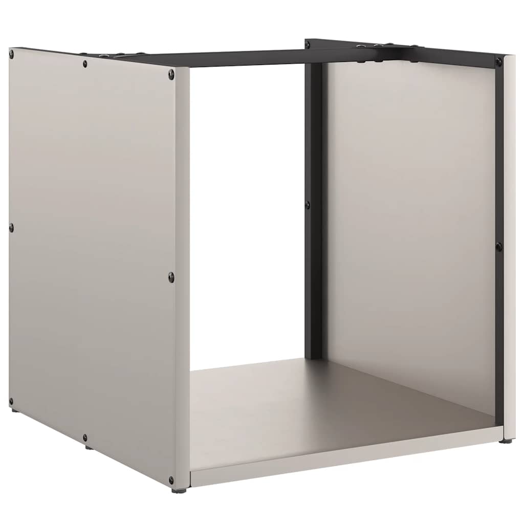 vidaXL Stojak na drewno opałowe 40x40x40 cm Stal nierdzewna