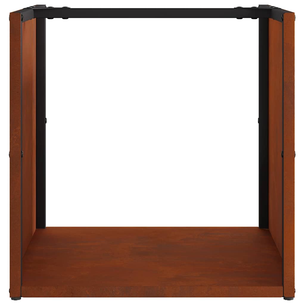 vidaXL Stojak na drewno opałowe 40x40x40 cm Stal nierdzewna