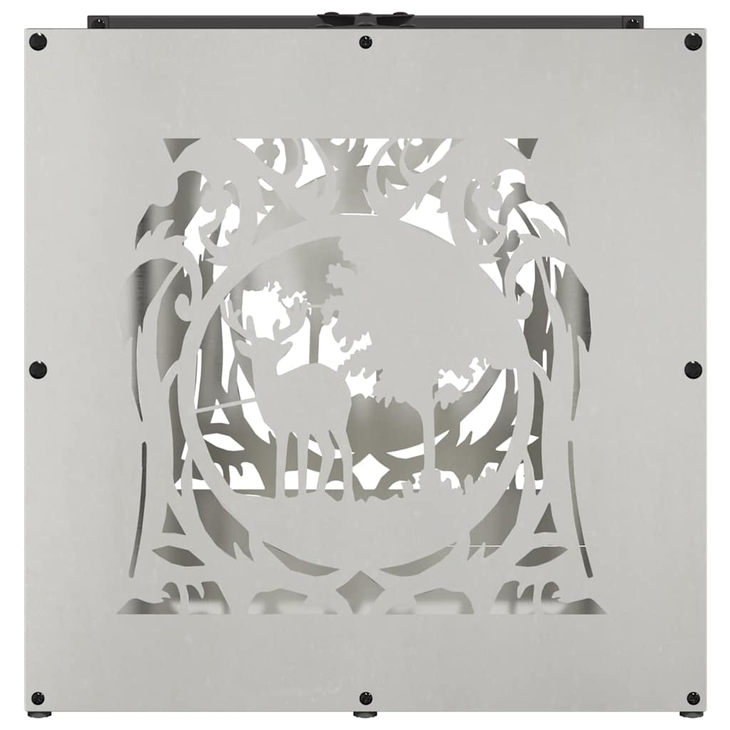 vidaXL Stojak na drewno opałowe 40x40x40 cm Stal nierdzewna