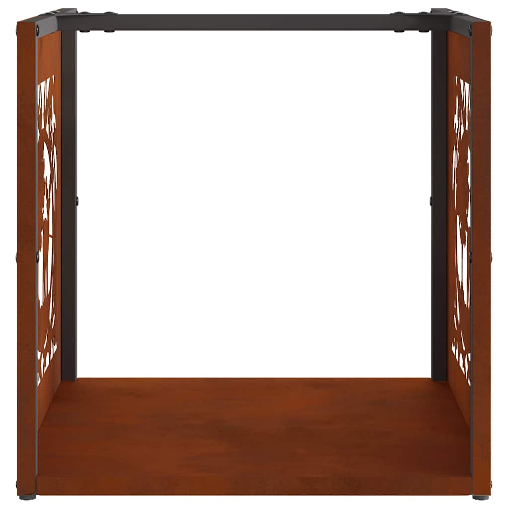 vidaXL Stojak na drewno opałowe 40x40x40 cm Stal nierdzewna