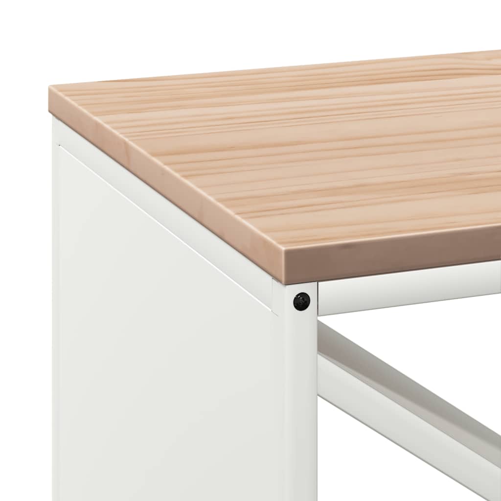 vidaXL Stojak na drewno opałowe z drewnianym blatem, 100,5x35,5x40 cm