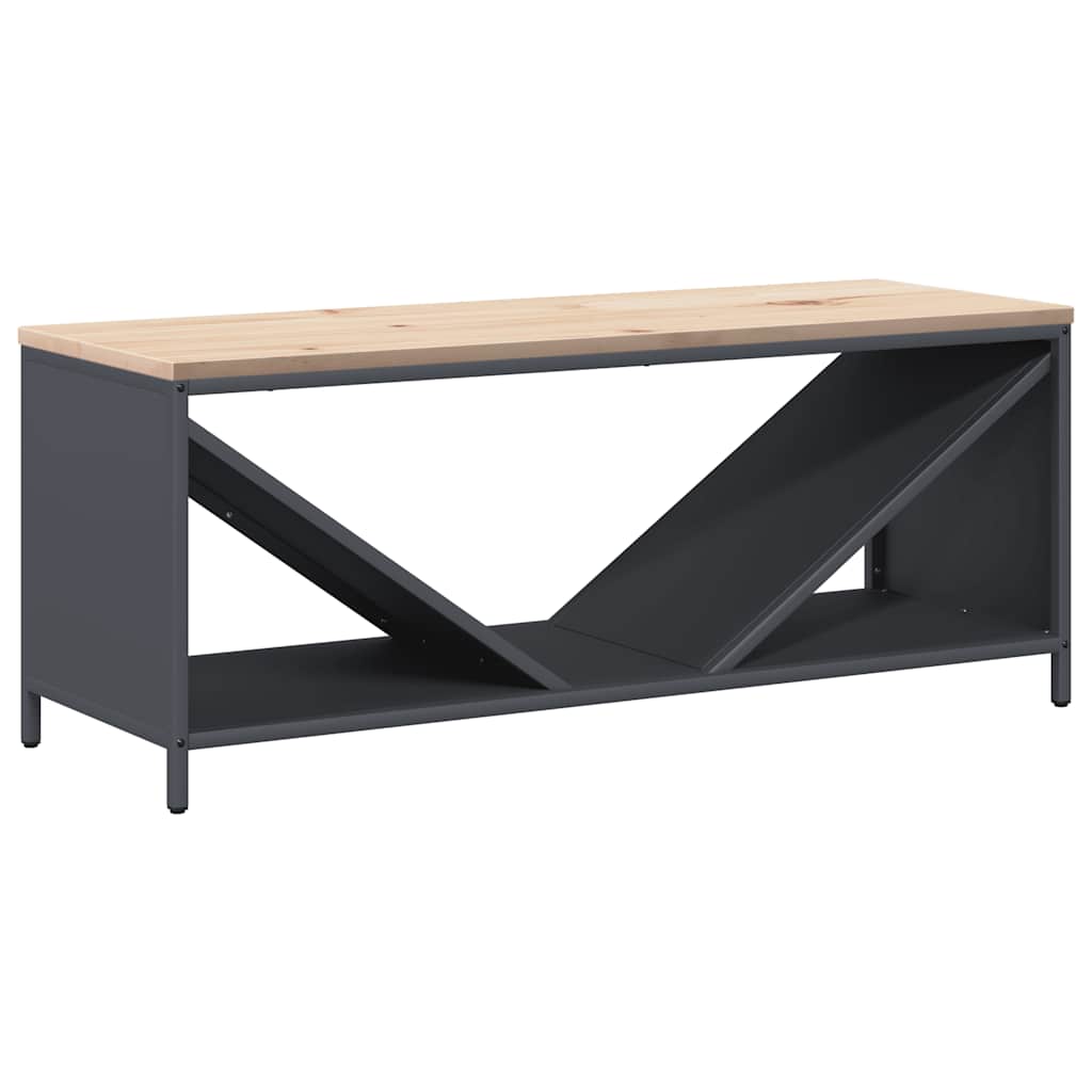 vidaXL Stojak na drewno opałowe z drewnianym blatem, 100,5x35,5x40 cm