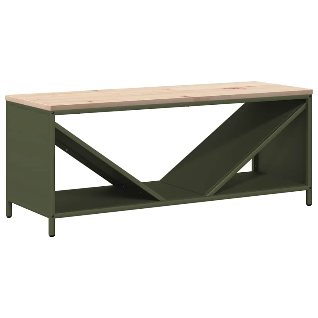 vidaXL Stojak na drewno opałowe z drewnianym blatem, 100,5x35,5x40 cm