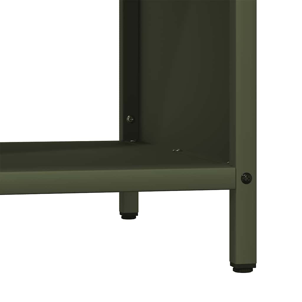 vidaXL Stojak na drewno opałowe z drewnianym blatem, 100,5x35,5x40 cm