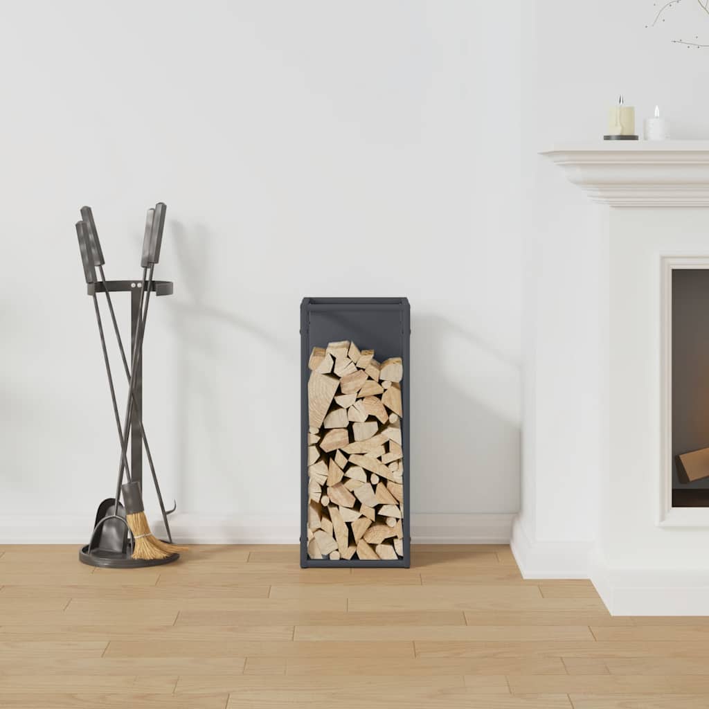 vidaXL Stojak na drewno opałowe antracyt 25x25x60 cm