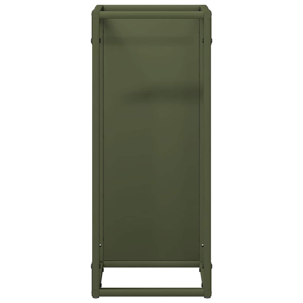 vidaXL Stojak na drewno opałowe Oliwkowy Zielony 25x25x60 cm