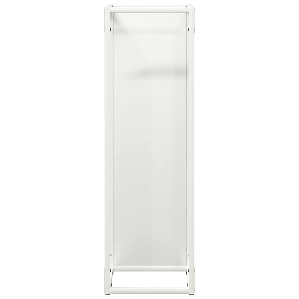 vidaXL Stojak na drewno opałowe biały 25x25x80 cm