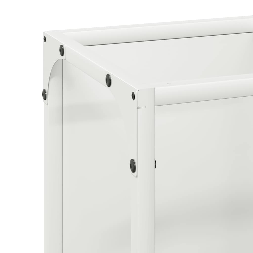 vidaXL Stojak na drewno opałowe biały 25x25x80 cm