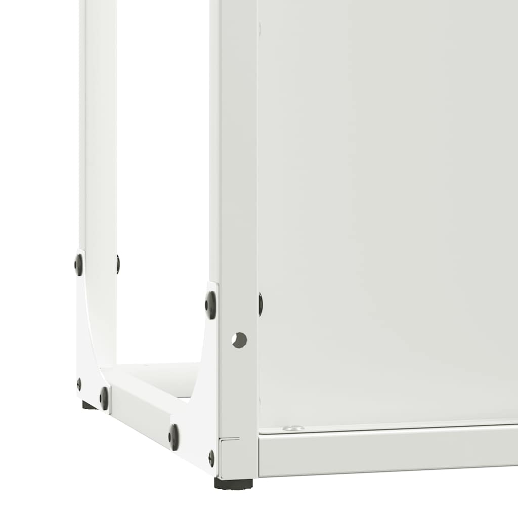 vidaXL Stojak na drewno opałowe biały 25x25x80 cm