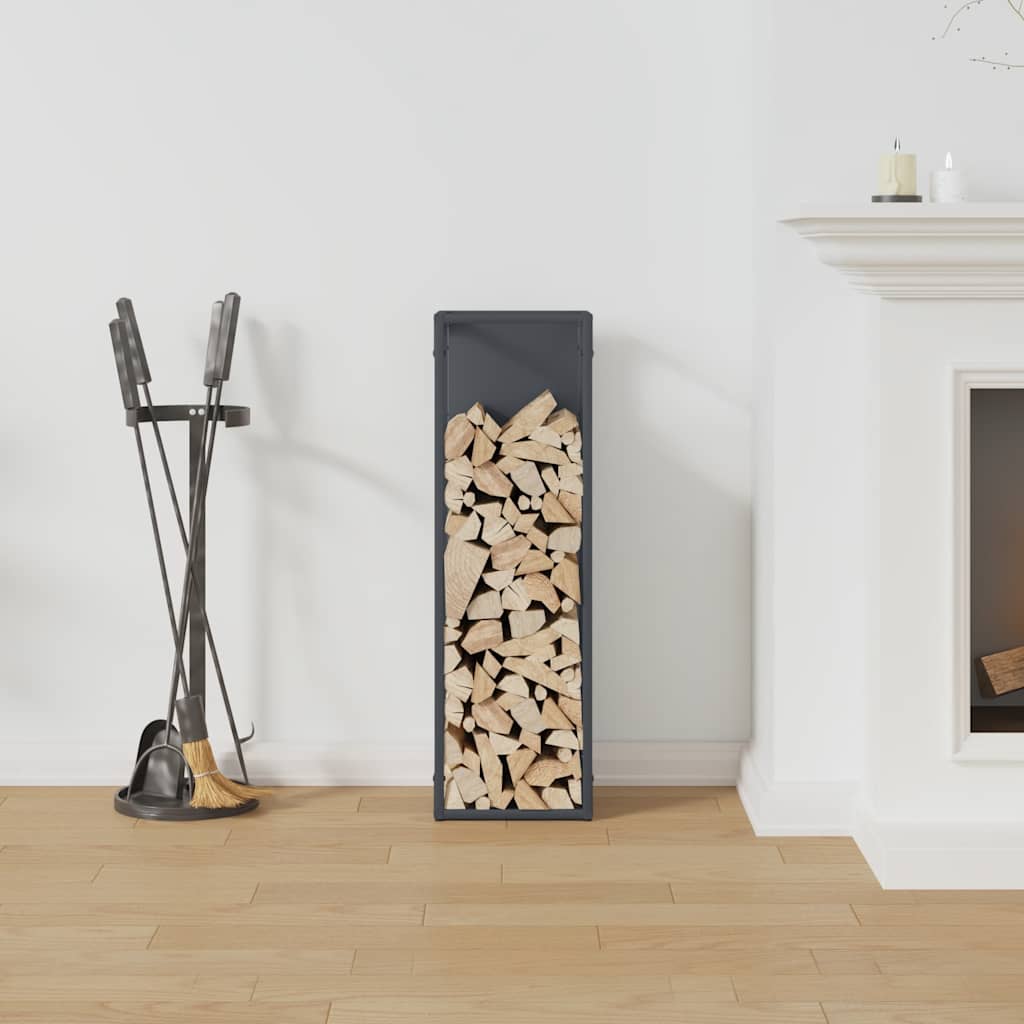 vidaXL Stojak na drewno opałowe antracyt 25x25x80 cm