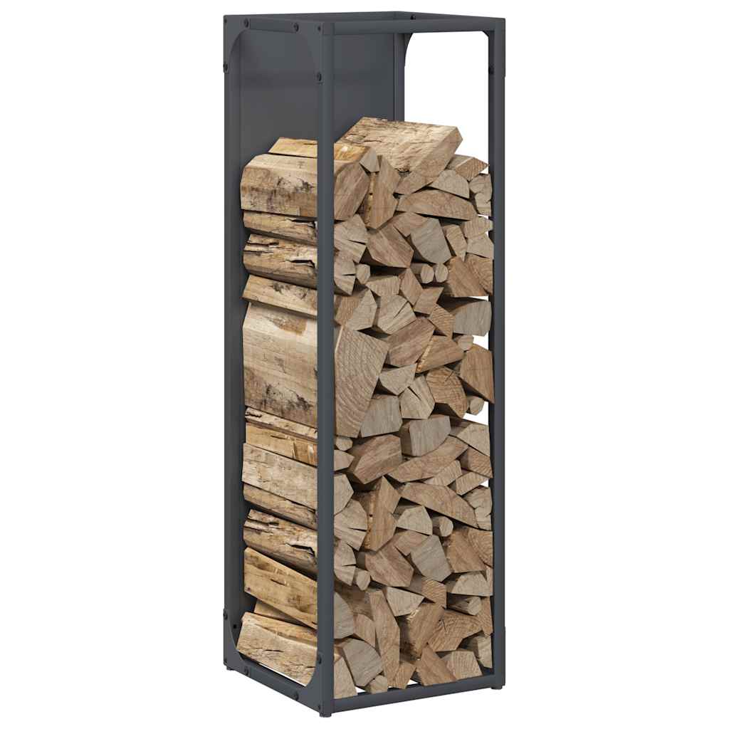vidaXL Stojak na drewno opałowe antracyt 25x25x80 cm