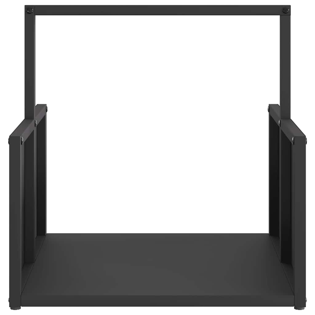 vidaXL Stojak na drewno opałowe czarny Stal walcowana na zimno