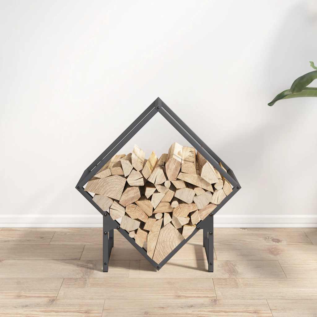 vidaXL Stojak na drewno opałowe, antracyt, 50x25x50 cm