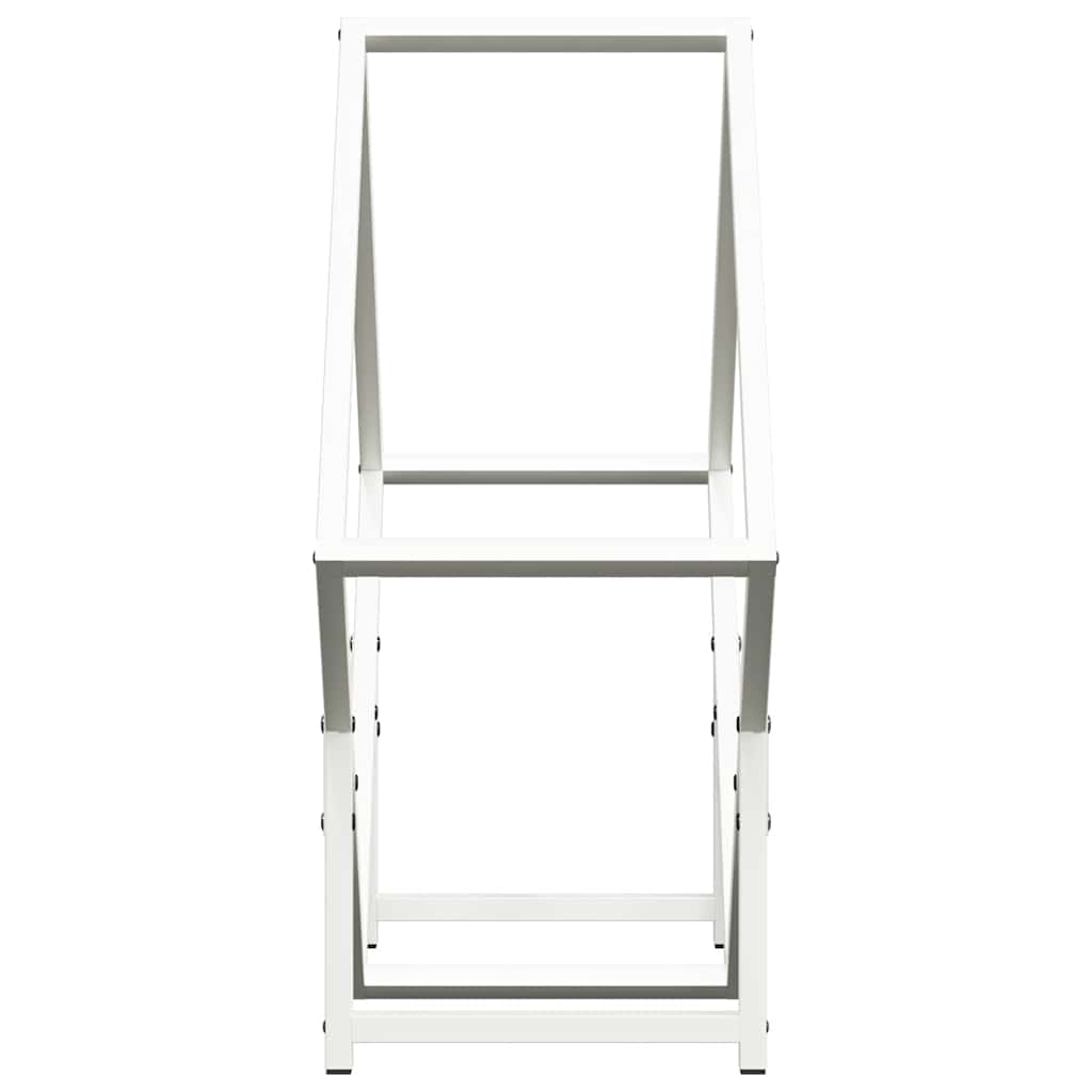 vidaXL Stojak na drewno opałowe biały 60x25x60 cm