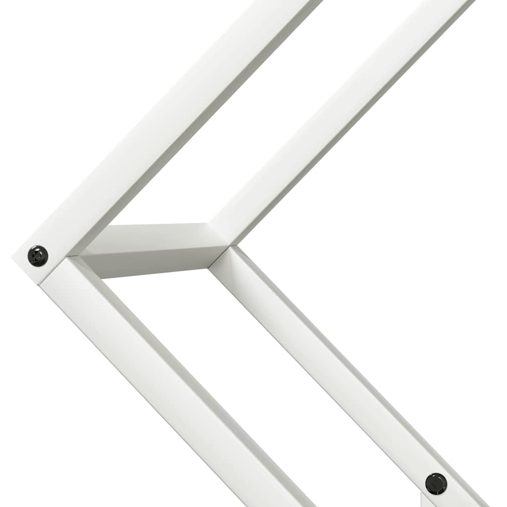 vidaXL Stojak na drewno opałowe biały 60x25x60 cm