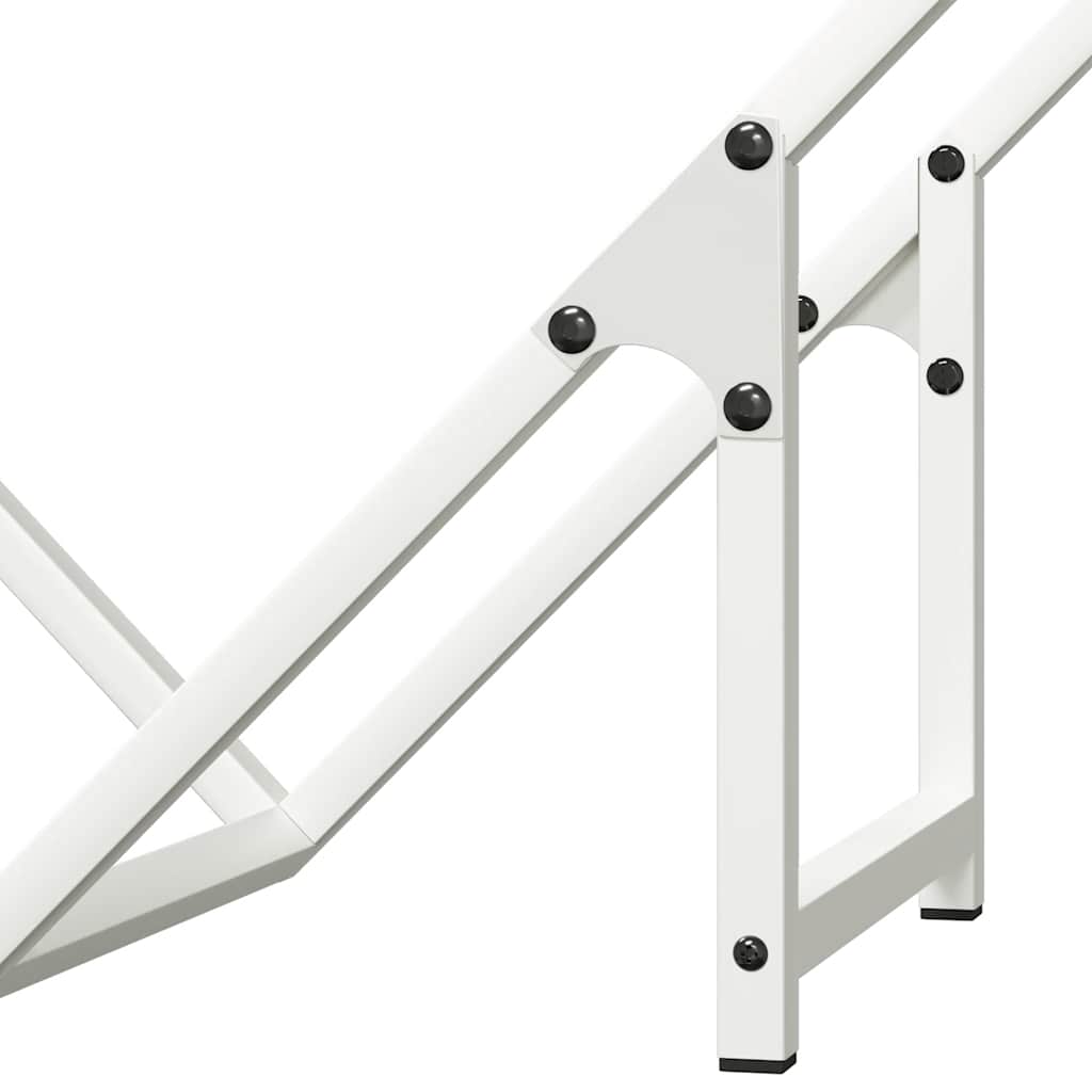 vidaXL Stojak na drewno opałowe biały 60x25x60 cm