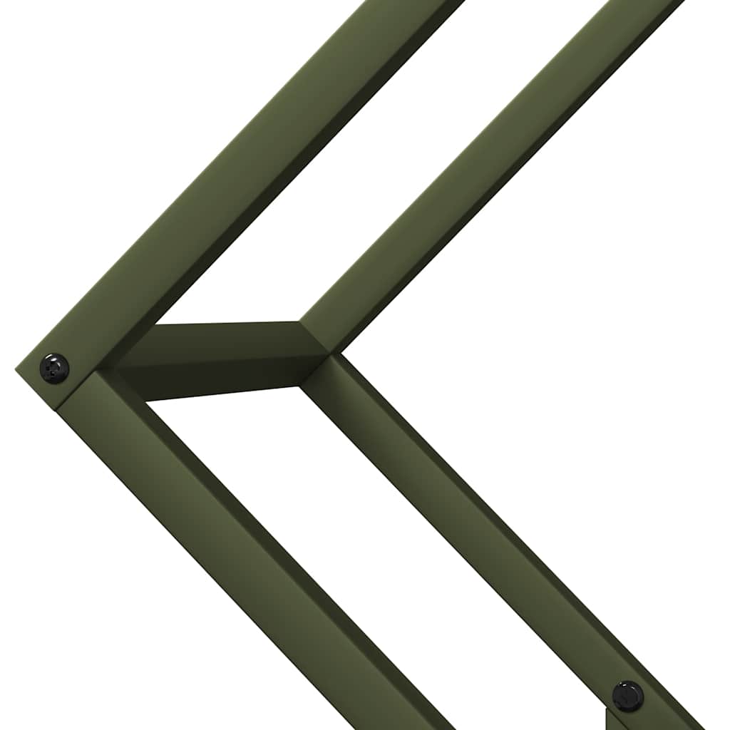 vidaXL Stojak na drewno opałowe Oliwkowo-zielony 60x25x60 cm