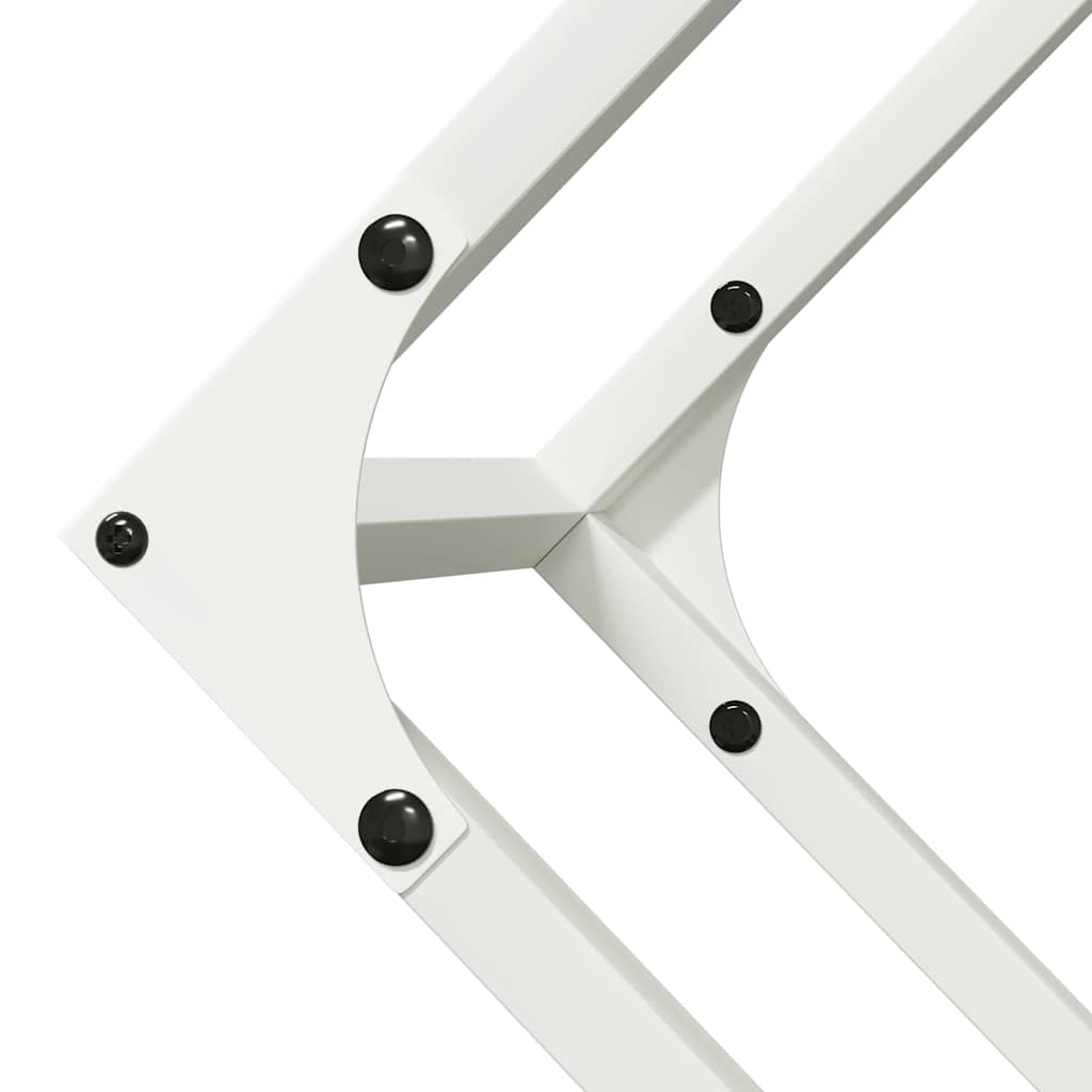 vidaXL Stojak na drewno opałowe biały 100x25x100 cm