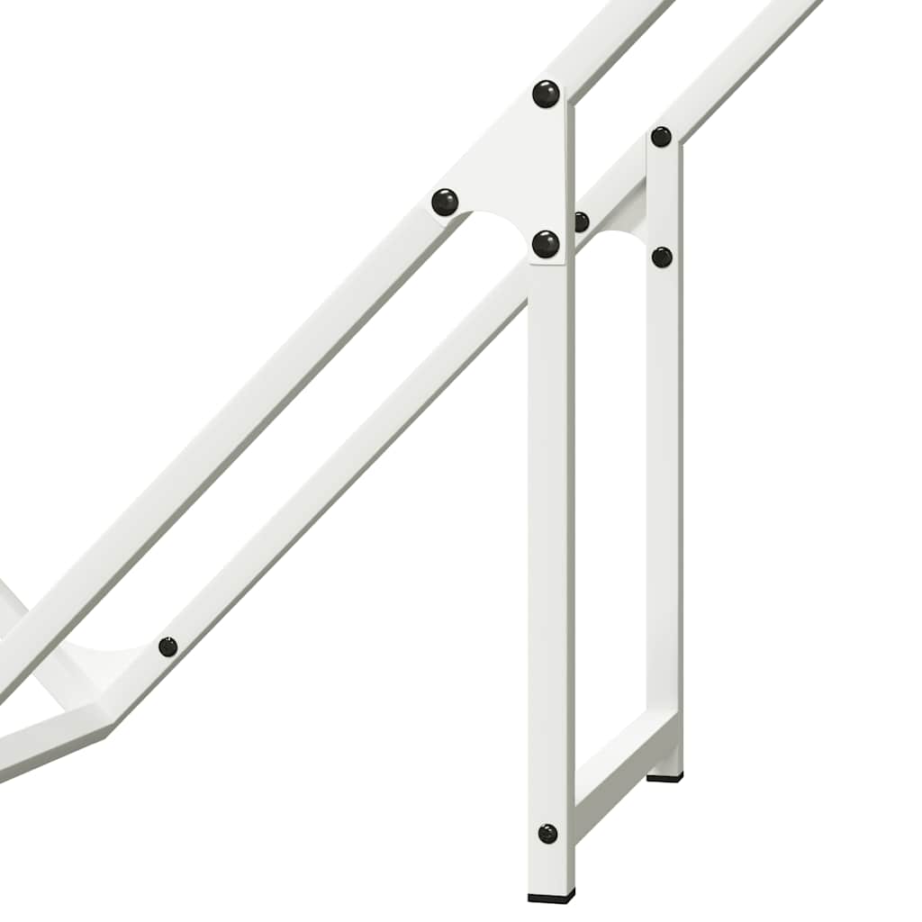 vidaXL Stojak na drewno opałowe biały 100x25x100 cm