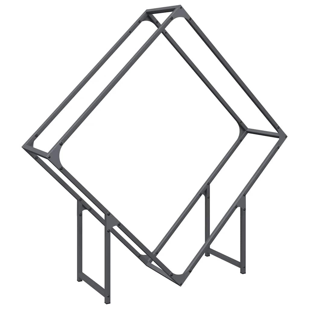 vidaXL Stojak na drewno opałowe antracyt 100x25x100 cm