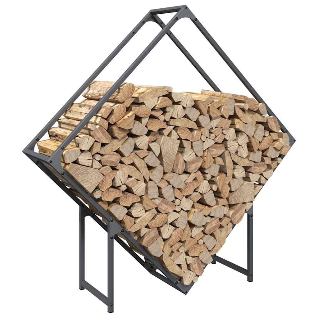 vidaXL Stojak na drewno opałowe antracyt 100x25x100 cm