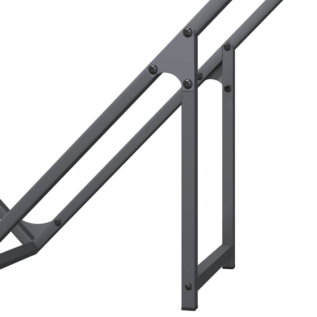 vidaXL Stojak na drewno opałowe antracyt 100x25x100 cm