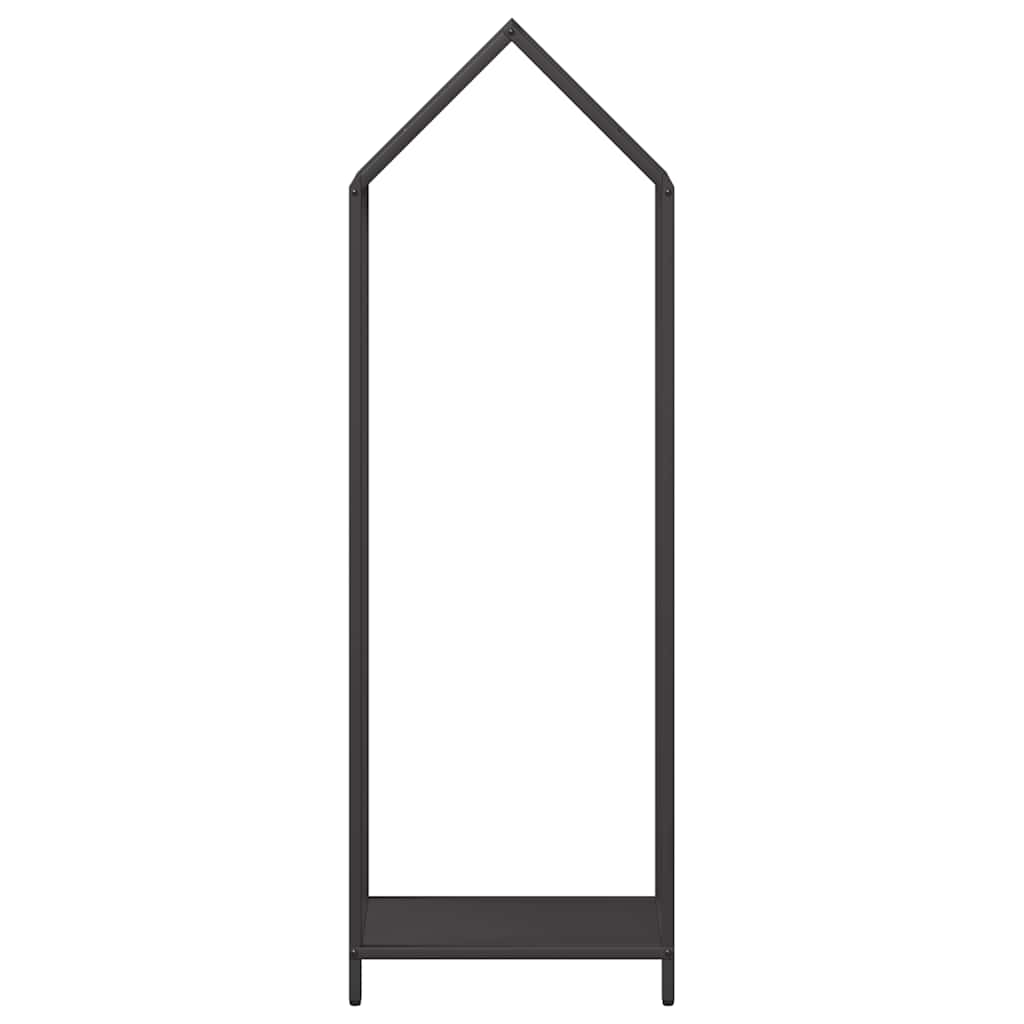 vidaXL Stojak na drewno opałowe czarny 40x25x120 cm