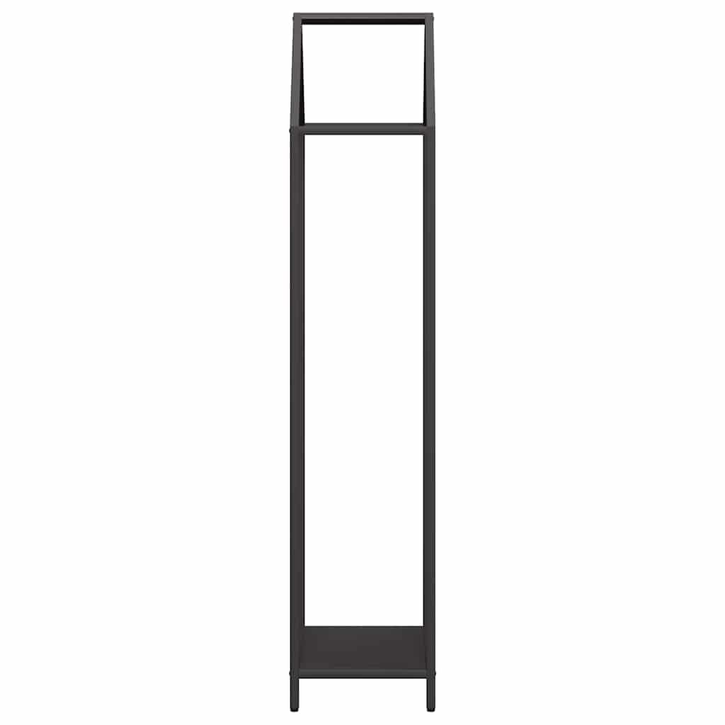 vidaXL Stojak na drewno opałowe czarny 40x25x120 cm