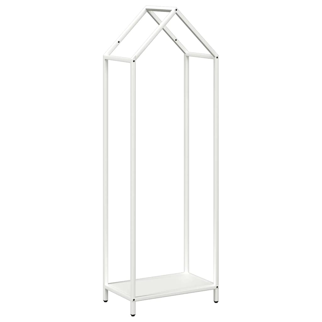 vidaXL Stojak na drewno opałowe biały 40x25x120 cm