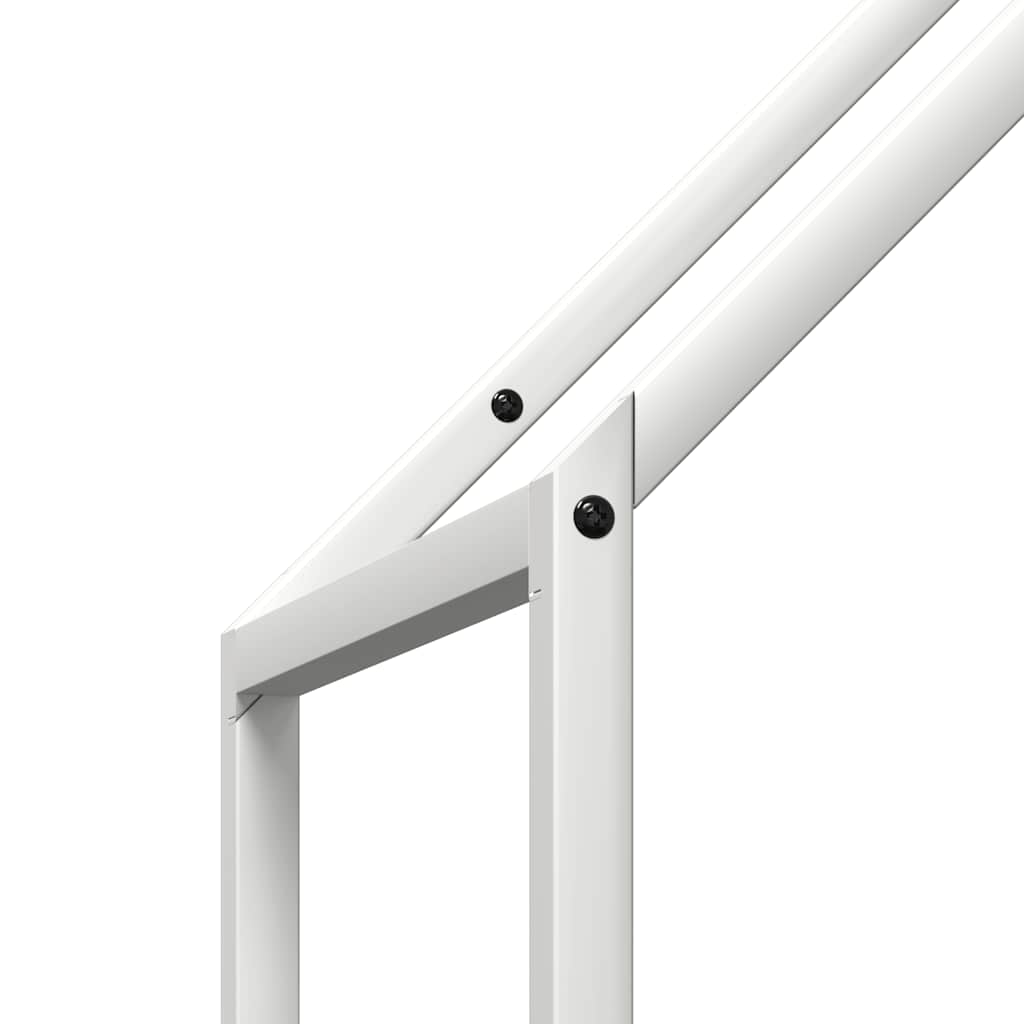 vidaXL Stojak na drewno opałowe biały 40x25x120 cm