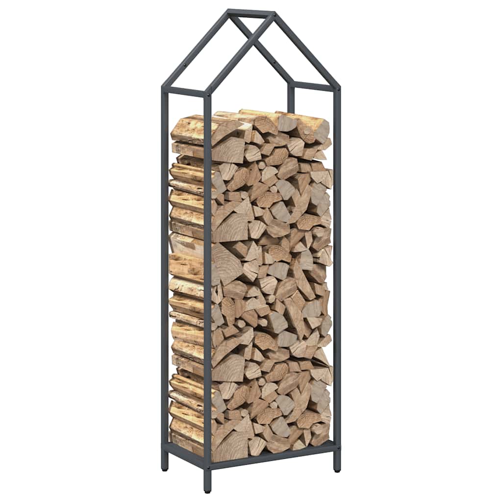 vidaXL Stojak na drewno opałowe antracyt 40x25x120 cm