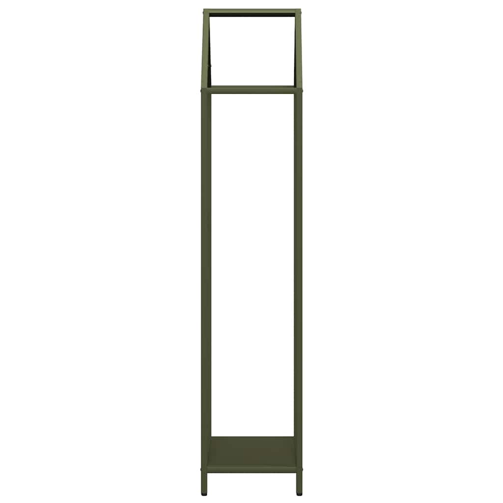 vidaXL Stojak na drewno opałowe Oliwkowy Zielony 40x25x120 cm