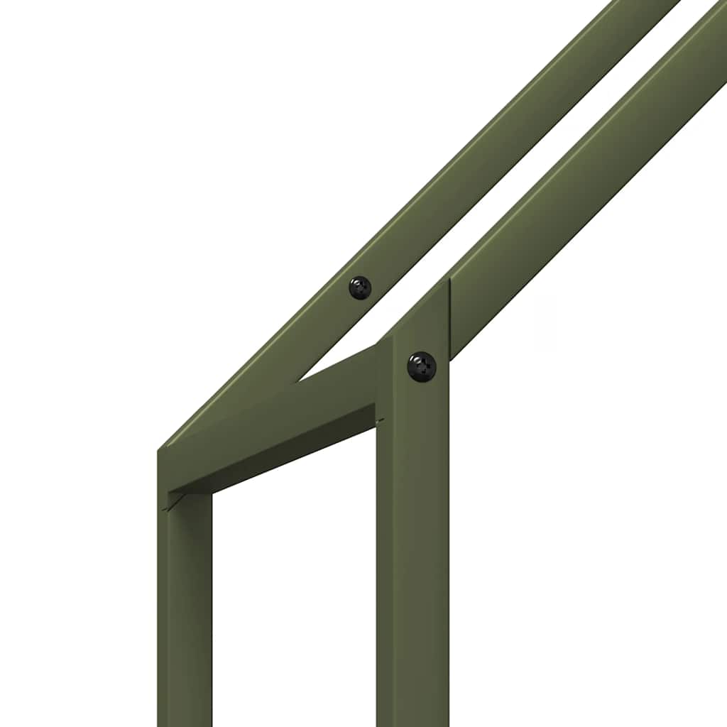 vidaXL Stojak na drewno opałowe Oliwkowy Zielony 40x25x120 cm