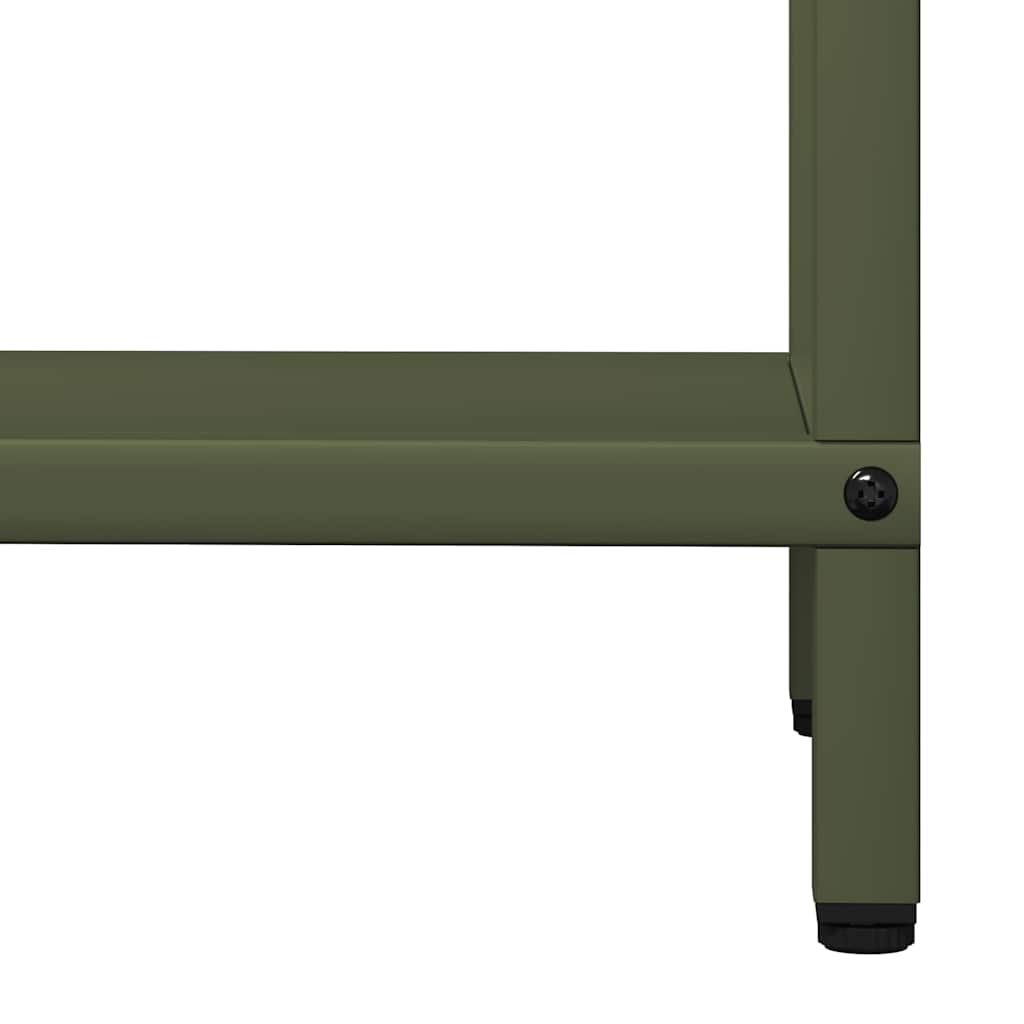 vidaXL Stojak na drewno opałowe Oliwkowy Zielony 40x25x120 cm