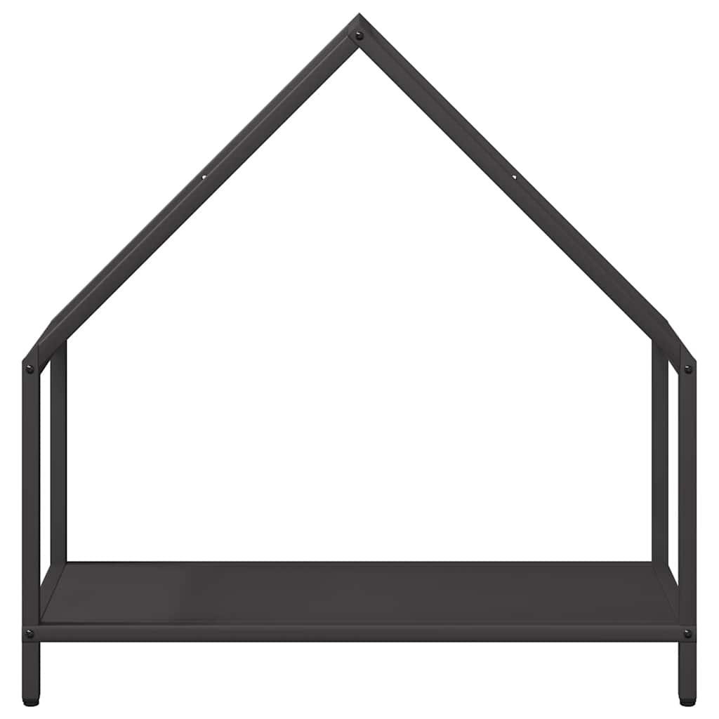 vidaXL Stojak na drewno opałowe czarny 60x25x60 cm