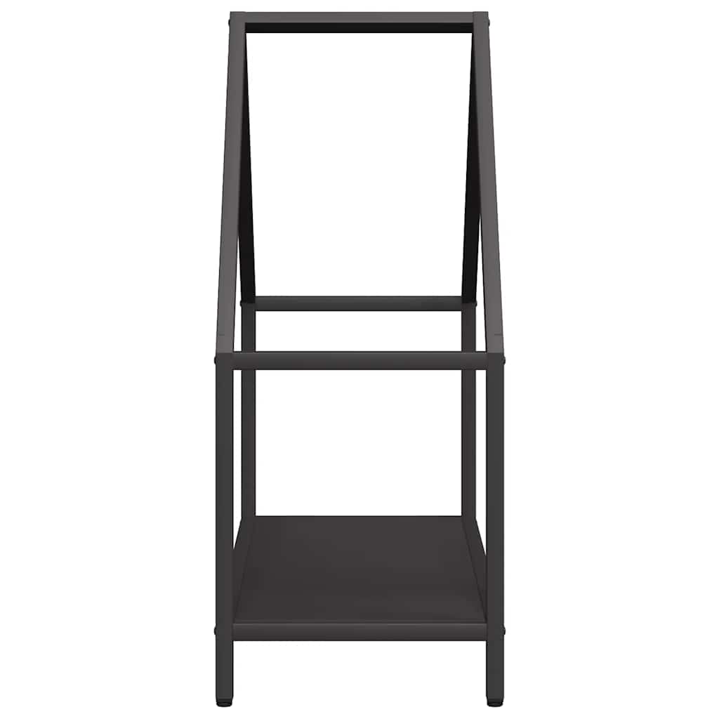 vidaXL Stojak na drewno opałowe czarny 60x25x60 cm