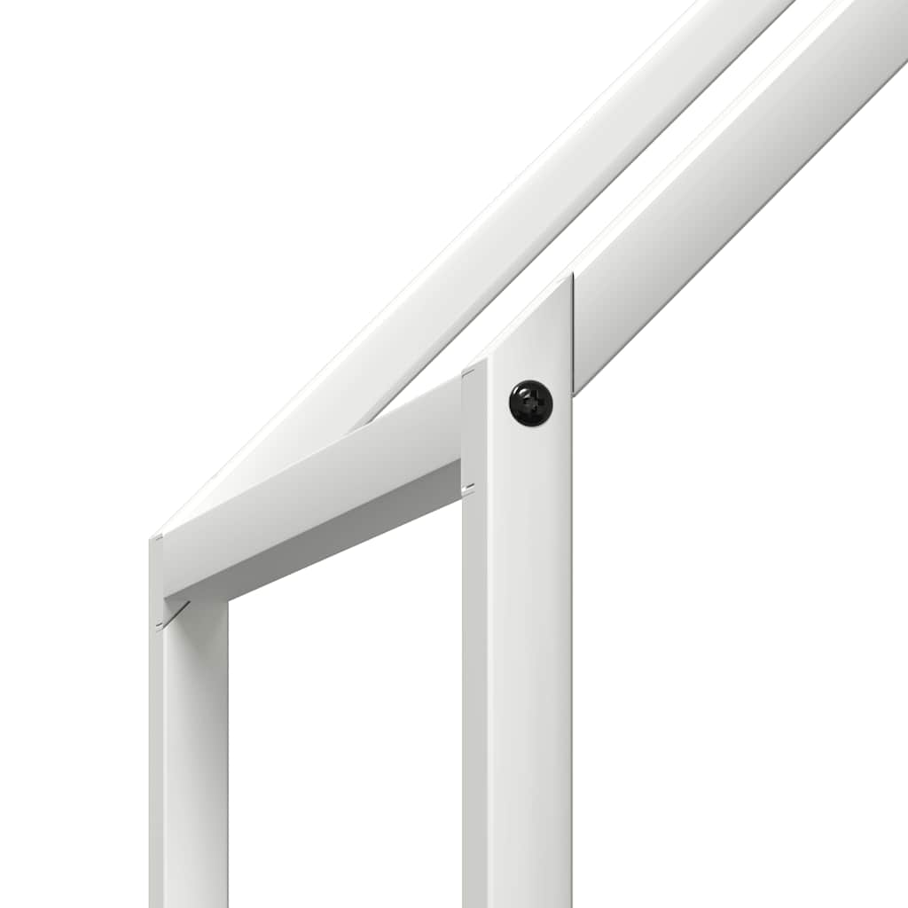 vidaXL Stojak na drewno opałowe biały 60x25x60 cm